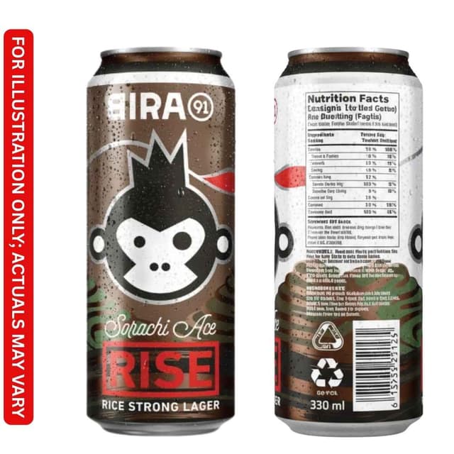 Bira 91 Rise Premium Rice Strong Lager