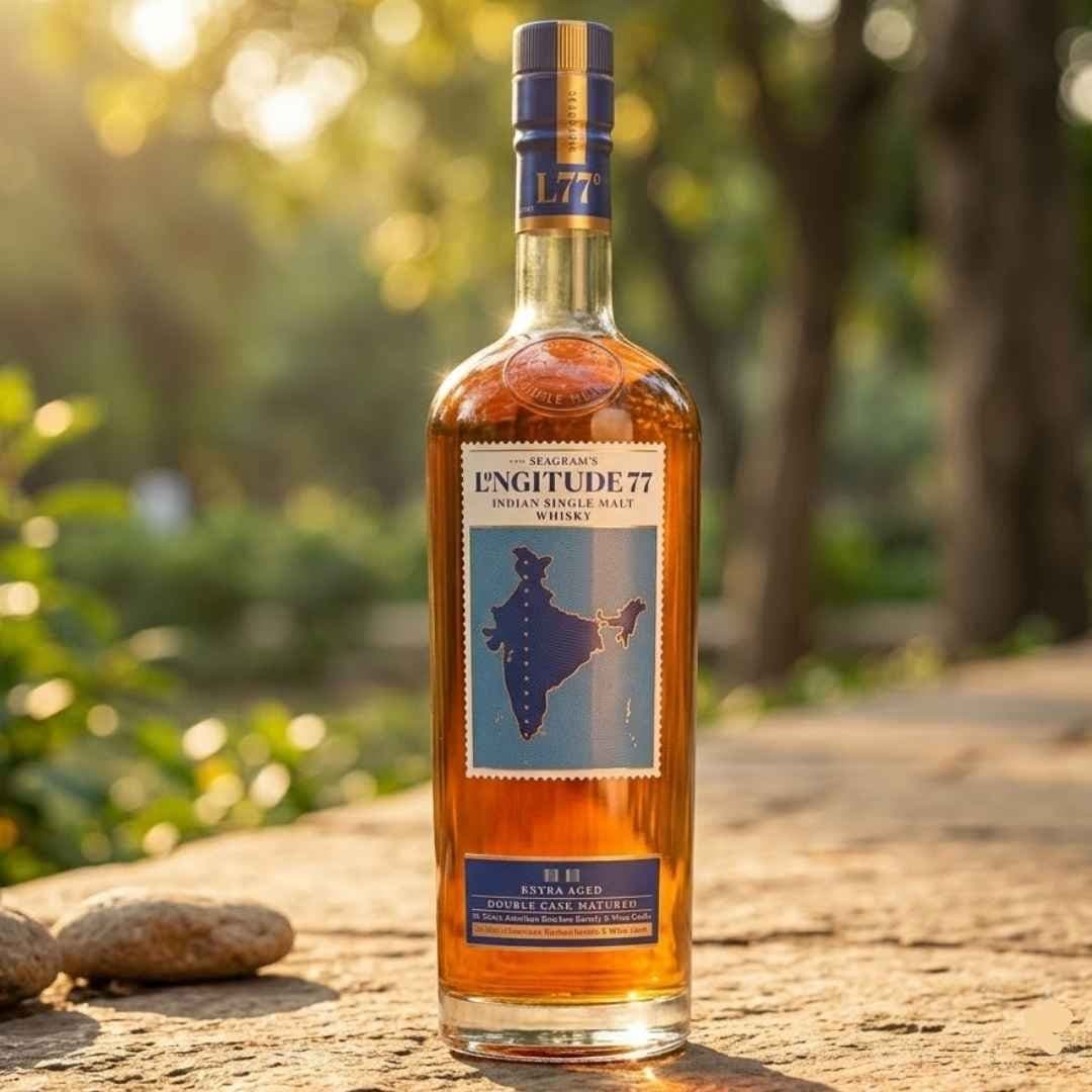 Longitude 77 Indian Single Malt Whisky