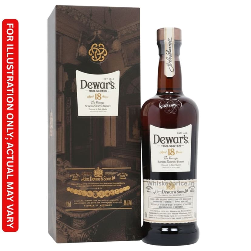Dewar's 18 Year Old Whisky Price in India: Latest 2026 Rates