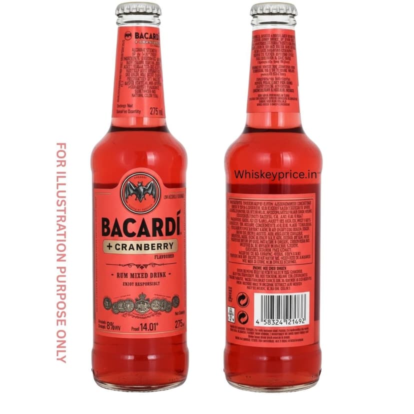 Bacardi Ultra Select Cranberry Latest Price in India