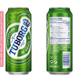 Tuborg Green Can beer latest price in India
