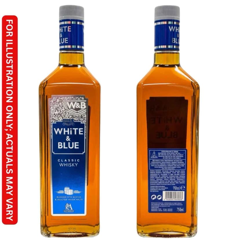 White and Blue Whisky 750ml Price in Delhi | Tasting Notes