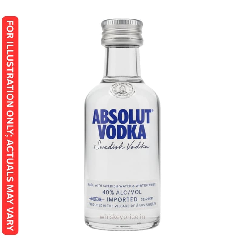 Absolut vodka 90ml price in India | Review | Tasting Notes