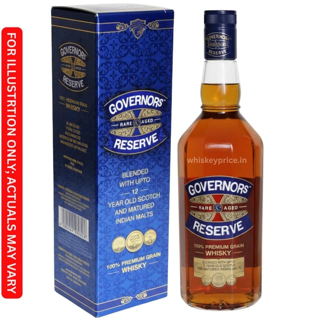 Governor’s Reserve Rare Whisky Price in India | 750ml