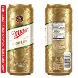 Miller High Life Premium Beer Price in Delhi | 500ml | 330ml
