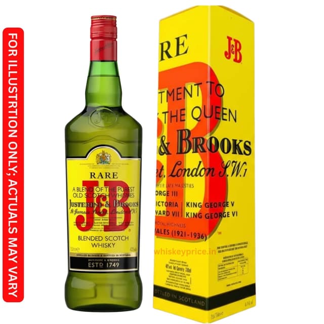 J&B Rare Blended Scotch Whisky Price in Kolkata | 750ml |