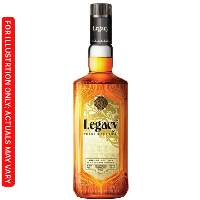 Legacy Premium Blended Whisky price in Kolkata | 750ml |