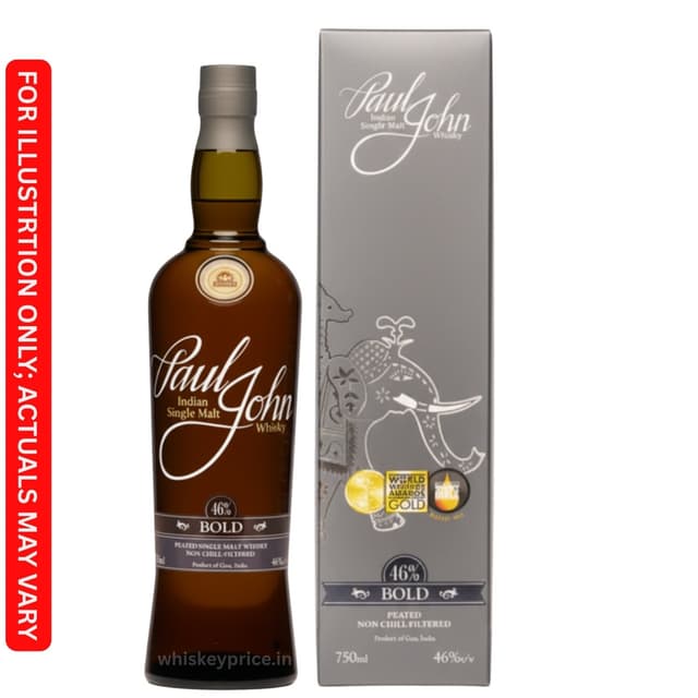 Paul John Bold Indian Whisky price in Kolkata | 750ml |