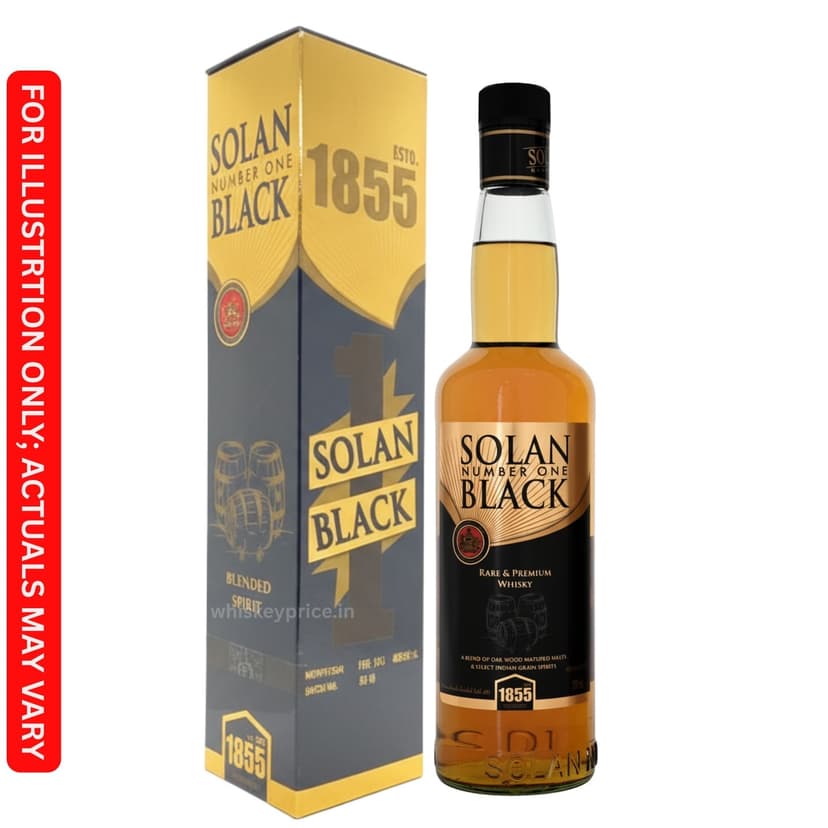 Solan No. 1 Black Rare Whisky price in Kolkata | 750ml |