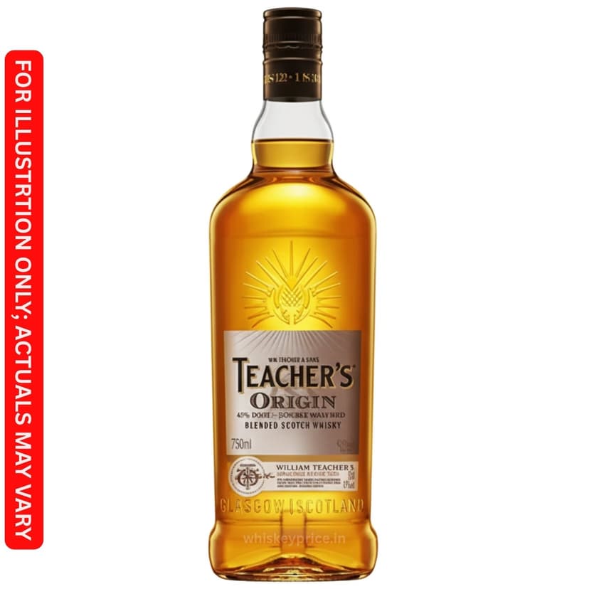 Teacher's Origin Scotch Whisky Price in Kolkata | 1000ml |