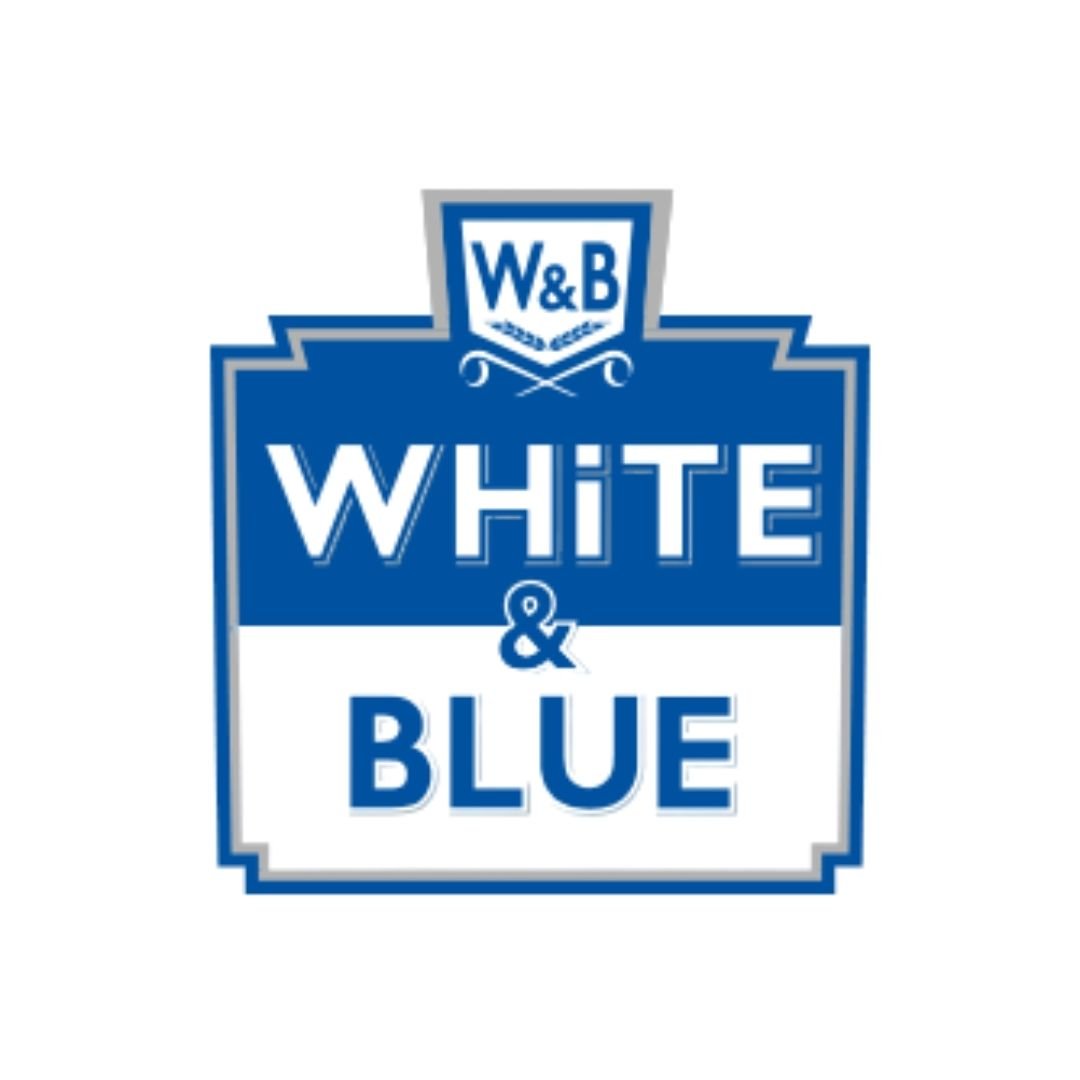 White & Blue