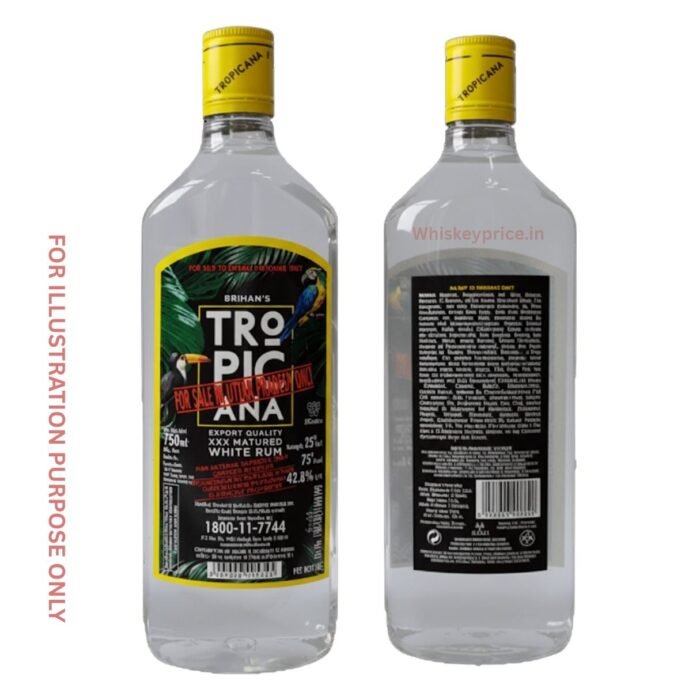 Brihans Tropicana Export Quality XXX Matured White Rum