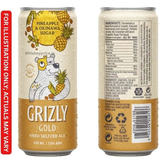 Grizzly Gold Pineapple & Okinawa Sugar Flavored Beer