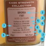 whisky label details