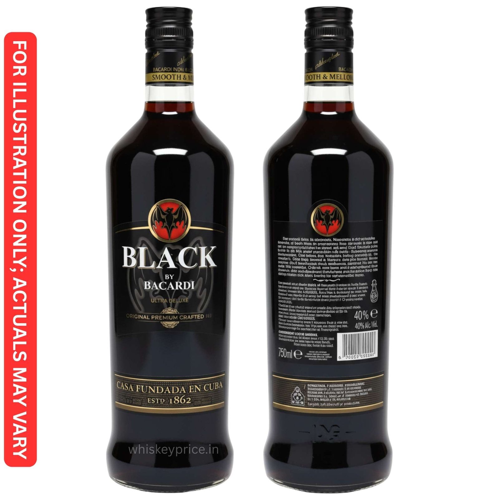 Bacardi black rum price in Haryana