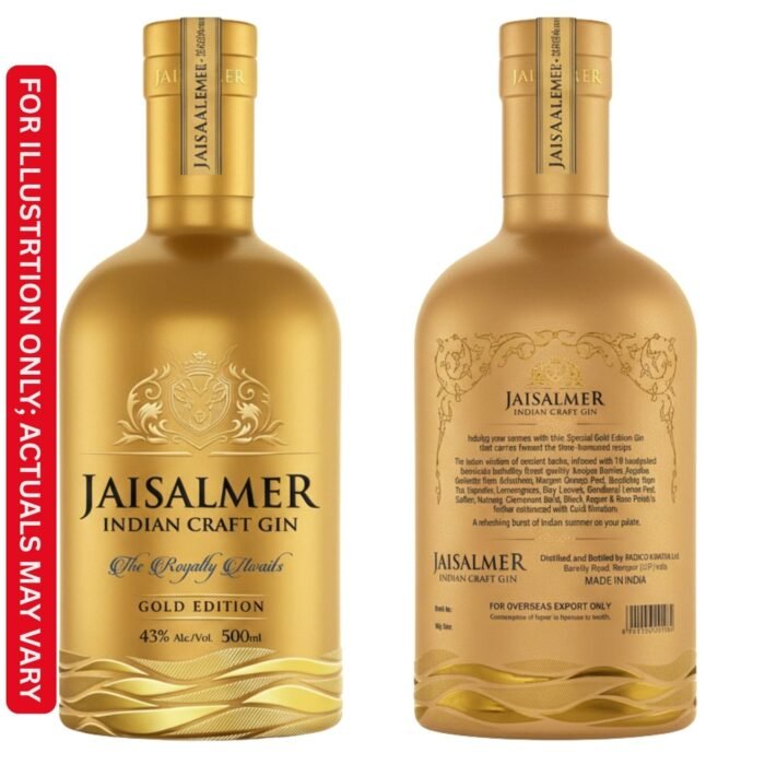 JAISALMER INDIAN CRAFT GIN GOLD EDITION